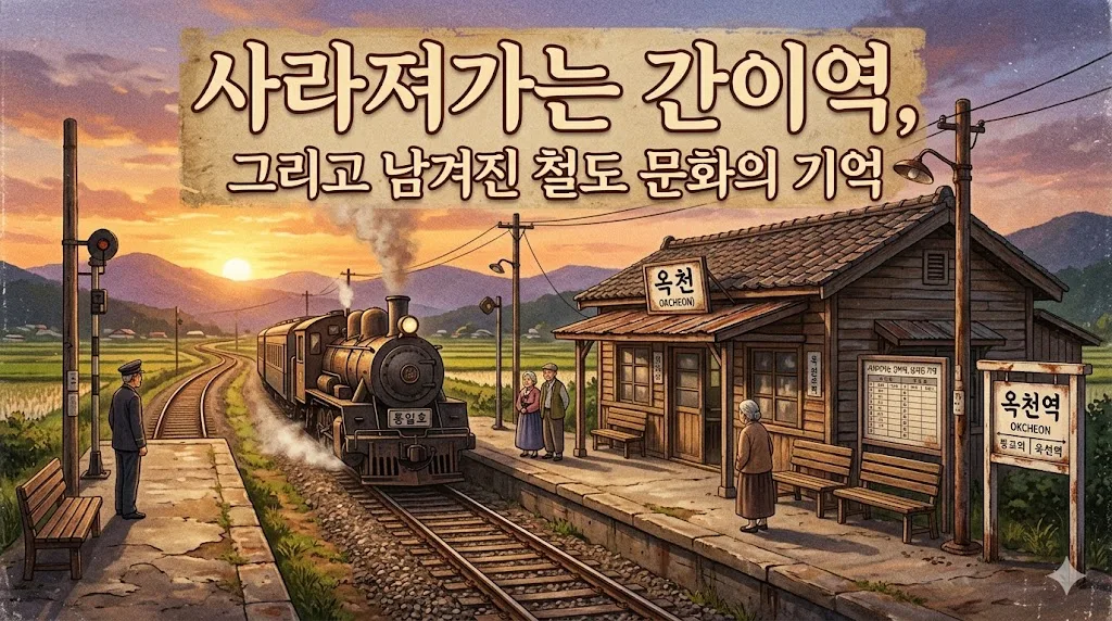 사라져가는 간이역과 남겨진 철도 문화의 기억 — 석양의 시골 역