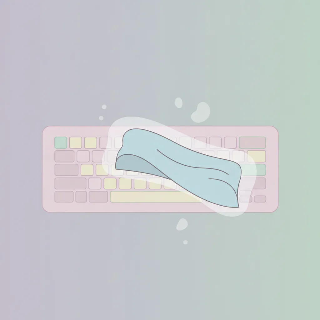 키보드 청소 - 극세사 천