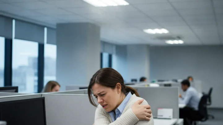 냉방병 증상 에어컨 아래 추운 사람