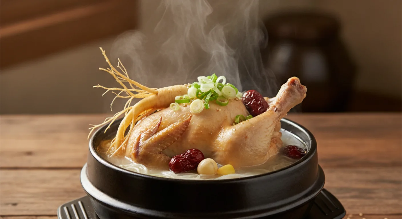 초복 삼계탕 집에서 끓인 뚝배기